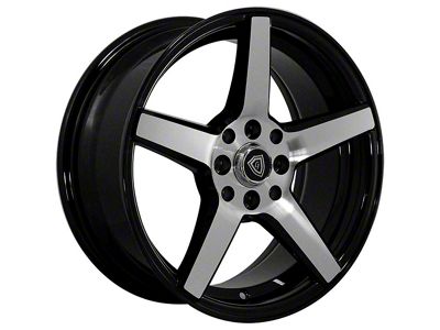 G-Line Alloys G5109 Gloss Black Machined Wheel; 18x8 (2024 Mustang EcoBoost w/o Performance Pack)