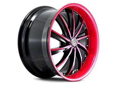 G-Line Alloys G0016 Gloss Black with Red Face Wheel; 20x8.5; 35mm Offset (16-24 Camaro)
