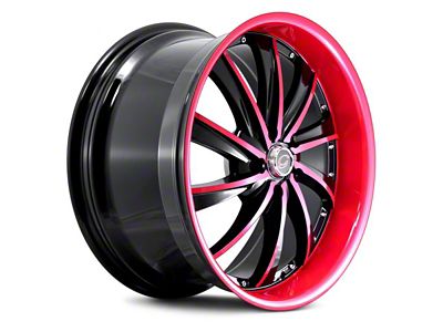 G-Line Alloys G0016 Gloss Black with Red Face Wheel; 20x8.5 (16-24 Camaro)