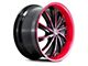G-Line Alloys G0016 Gloss Black with Red Face Wheel; 20x8.5 (16-24 Camaro)