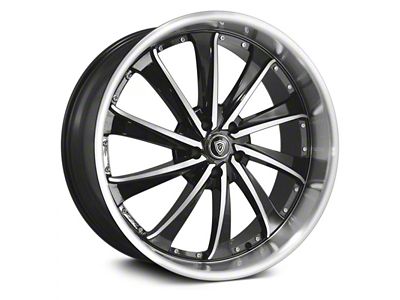 G-Line Alloys G0016 Gloss Black Machined Wheel; 22x9.5; 20mm Offset (08-23 RWD Challenger, Excluding Widebody)
