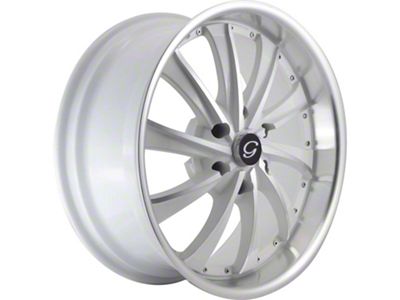 G-Line Alloys G0016 White Machined Wheel; 20x8.5; 20mm Offset (08-23 RWD Challenger, Excluding SRT Demon, SRT Hellcat & SRT Jailbreak)