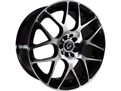 G-Line Alloys G0056 Gloss Black Machined Wheel; 18x8 (21-24 Mustang Mach-E, Excluding GT)