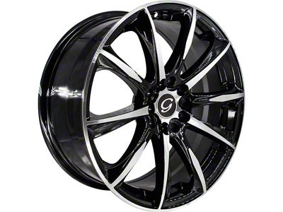 G-Line Alloys G1026 Gloss Black Machined Wheel; 18x8; 35mm Offset (21-25 Mustang Mach-E, Excluding GT)