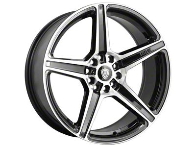 G-Line Alloys G5067 Gloss Black Machined Wheel; 18x8; 35mm Offset (21-25 Mustang Mach-E, Excluding GT)