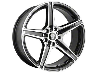 G-Line Alloys G5067 Gloss Black Machined Wheel; 18x8 (21-24 Mustang Mach-E, Excluding GT)
