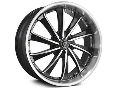G-Line Alloys G0016 Gloss Black Machined Wheel; Rear Only; 20x8.5 (15-23 Mustang GT, EcoBoost, V6)