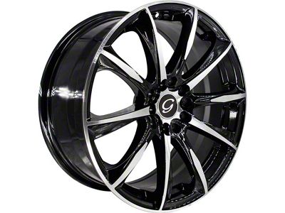 G-Line Alloys G1026 Gloss Black Machined Wheel; 18x8; 35mm Offset (15-23 Mustang EcoBoost w/o Performance Pack, V6)