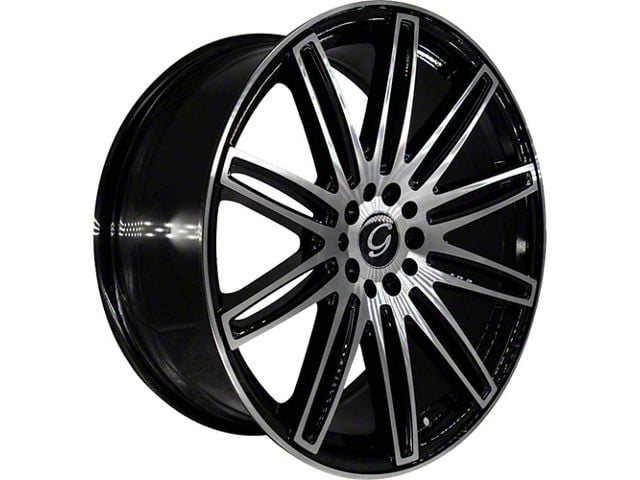 G-Line Alloys G1043 Gloss Black Machined Wheel; 20x8.5 (15-23 Mustang GT, EcoBoost, V6)