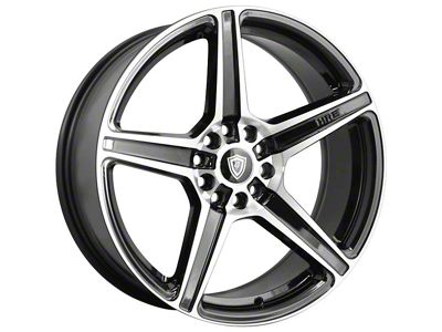 G-Line Alloys G5067 Gloss Black Machined Wheel; 18x8 (15-23 Mustang EcoBoost w/o Performance Pack, V6)