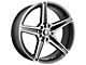 G-Line Alloys G5067 Gloss Black Machined Wheel; 18x8 (15-23 Mustang EcoBoost w/o Performance Pack, V6)