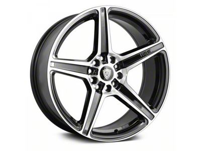 G-Line Alloys G5067 Gloss Black Machined Wheel; 18x9; 38mm Offset (15-23 Mustang EcoBoost w/o Performance Pack, V6)
