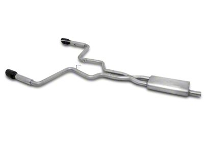 Gibson Cat-Back Exhaust w/ X-Pipe; Black Tips (15-17 Ecoboost Fastback)