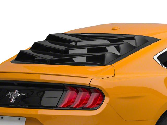 Bakkdraft Rear Window Louvers; Gloss Black (15-23 Mustang Fastback)