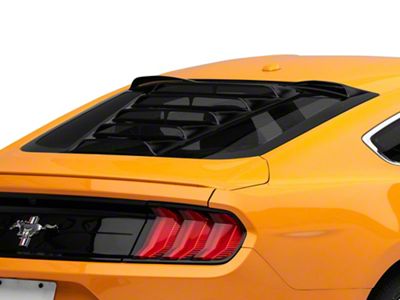 Tekno 1 Rear Window Louvers; Gloss Black (15-25 Mustang Fastback)
