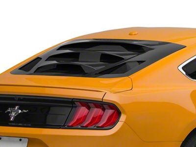Tekno 3 Rear Window Louvers; Unpainted Black (15-25 Mustang Fastback)