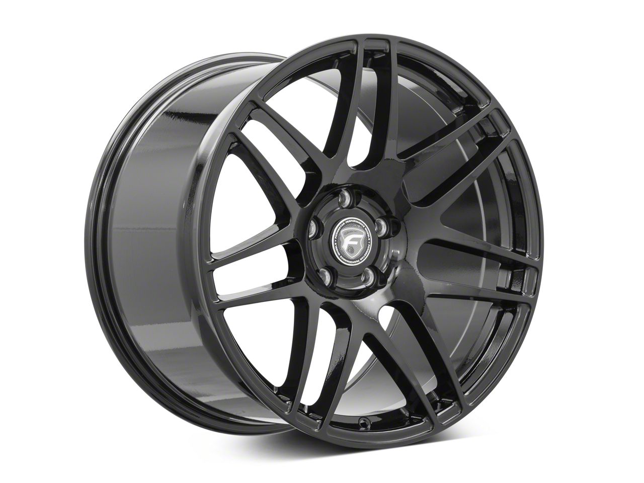 Forgestar Mustang F14 Monoblock Piano Black Wheel; Rear Only