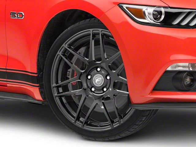 Forgestar F14 Monoblock Piano Black Wheel; 19x9 (15-23 Mustang GT, EcoBoost, V6)