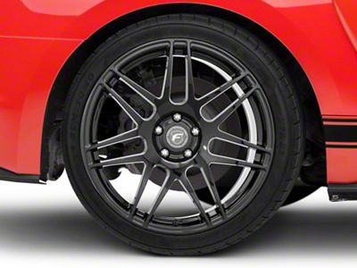 Forgestar F14 Monoblock Deep Concave Piano Black Wheel; Rear Only; 20x11; 55mm Offset (15-23 Mustang GT, EcoBoost, V6)