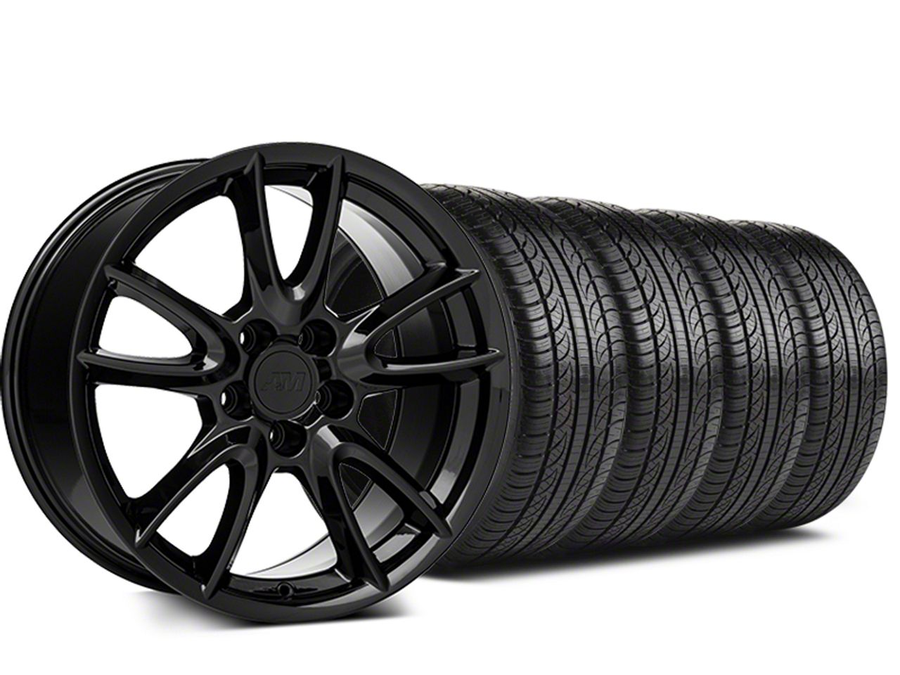 GT500 19号　WedsSpot Mustang 19x8.5 Track Pack Style Wheel & Pirelli All-Season P