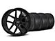 MMD Zeven Black Wheel and NITTO INVO Tire Kit; 19x8.5 (05-14 Mustang)