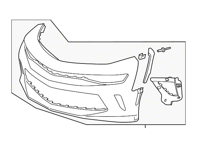 GM Front Bumper Cover; Primered (16-18 Camaro SS)