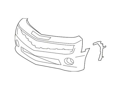 GM Bumper Cover; Front; Without Tow Hook; Primered (10-13 Camaro)