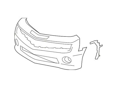 GM Bumper Cover; Front; Primered (10-13 Camaro)