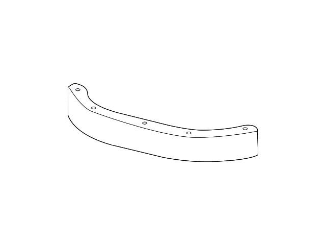 GM Bumper Cover Molding; Front Left; Lower Air Deflector; Textured (16-24 Camaro)