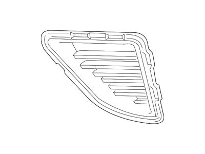 GM Bumper Insert; Front Right; Outer Grille; With Chrome Insert (16-18 Camaro)