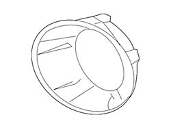 GM Bumper Insert; Front Left; Fog Lamp Bezel; With Fog Lamps (10-13 Camaro)