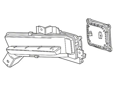 GM Daytime Running Light; Right; With HID (16-18 Camaro)