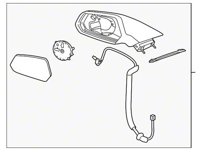 GM Door Mirror Set; Right; Power; Non-Heated; Without Auto Dimming; Assembly (10-15 Camaro)