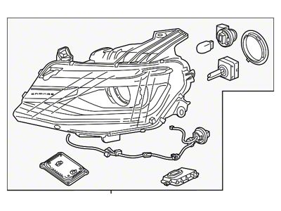 GM HID Headlight; Driver Side (16-24 Camaro w/ Factory HID Headlights)