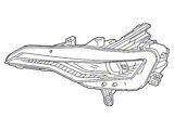 LED Headlight; Driver Side (19-24 Camaro LS & LT w/ Factory LED Headlights & w/o RS Package)