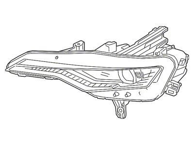 GM LED Headlight; Driver Side (19-24 Camaro LS & LT w/ Factory LED Headlights & w/o RS Package)