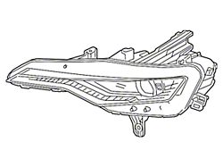 GM LED Headlight; Passenger Side (19-24 Camaro w/ Factory LED Headlights)