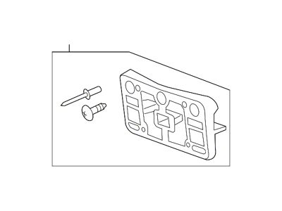 GM License Plate Bracket; Front (16-18 Camaro)