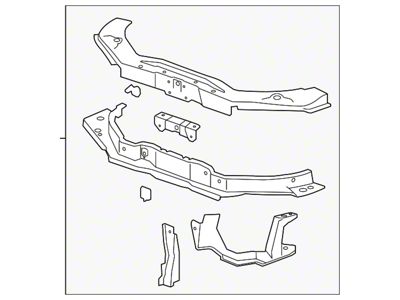 GM Radiator Support; Upper Tie Bar Assembly (10-15 Camaro)