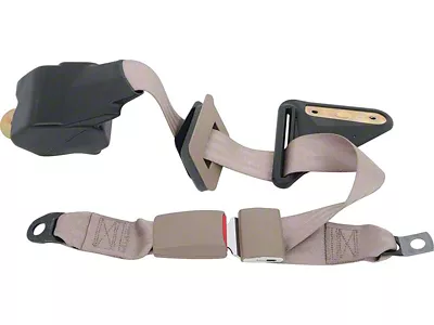 GM Seat Belt; Beige; Rear Passenger Side (98-02 Camaro Convertible)