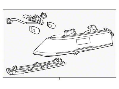 GM Factory Replacement Halogen Tail Light; Chrome Housing; Red Lens; Driver Side (2015 Camaro w/ Factory Halogen Tail Lights)