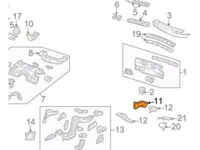 GM Trunk Pan to Quarter Filler Panel; Driver Side (93-02 Camaro)