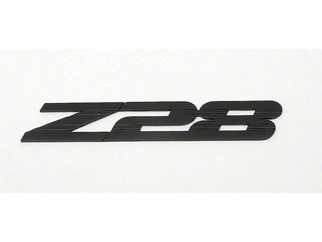 GM Z28 Front Fender Emblem; Black (93-02 Camaro)
