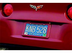 GM Rear License Plate Frame; Millennium Yellow (05-13 Corvette C6)