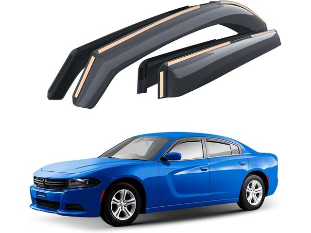 Goodyear Car Accessories Shatterproof in-Channel Window Deflectors (11-23 Charger)