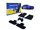 Goodyear Custom Fit Front and Rear Floor Liners; Black/Blue (15-22 Challenger, Excluding AWD)