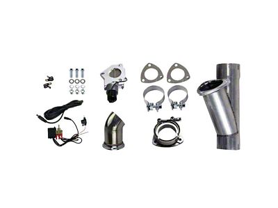 Granatelli Motor Sports Electronic Exhaust Cutout Single System; 2.25-Inch Aluminized Steel (Universal; Some Adaptation May Be Required)