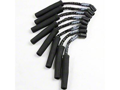 Granatelli Motor Sports High Performance Spark Plug Wires; High Temp Black and Black (10-15 V8 Camaro)