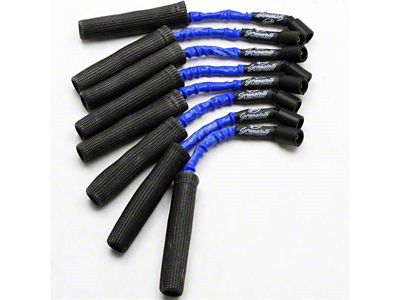 Granatelli Motor Sports High Performance Spark Plug Wires; High Temp Blue and Black (10-15 V8 Camaro)