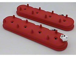 Granatelli Motor Sports Tall Valve Covers; Red Wrinkle (10-15 V8 Camaro)